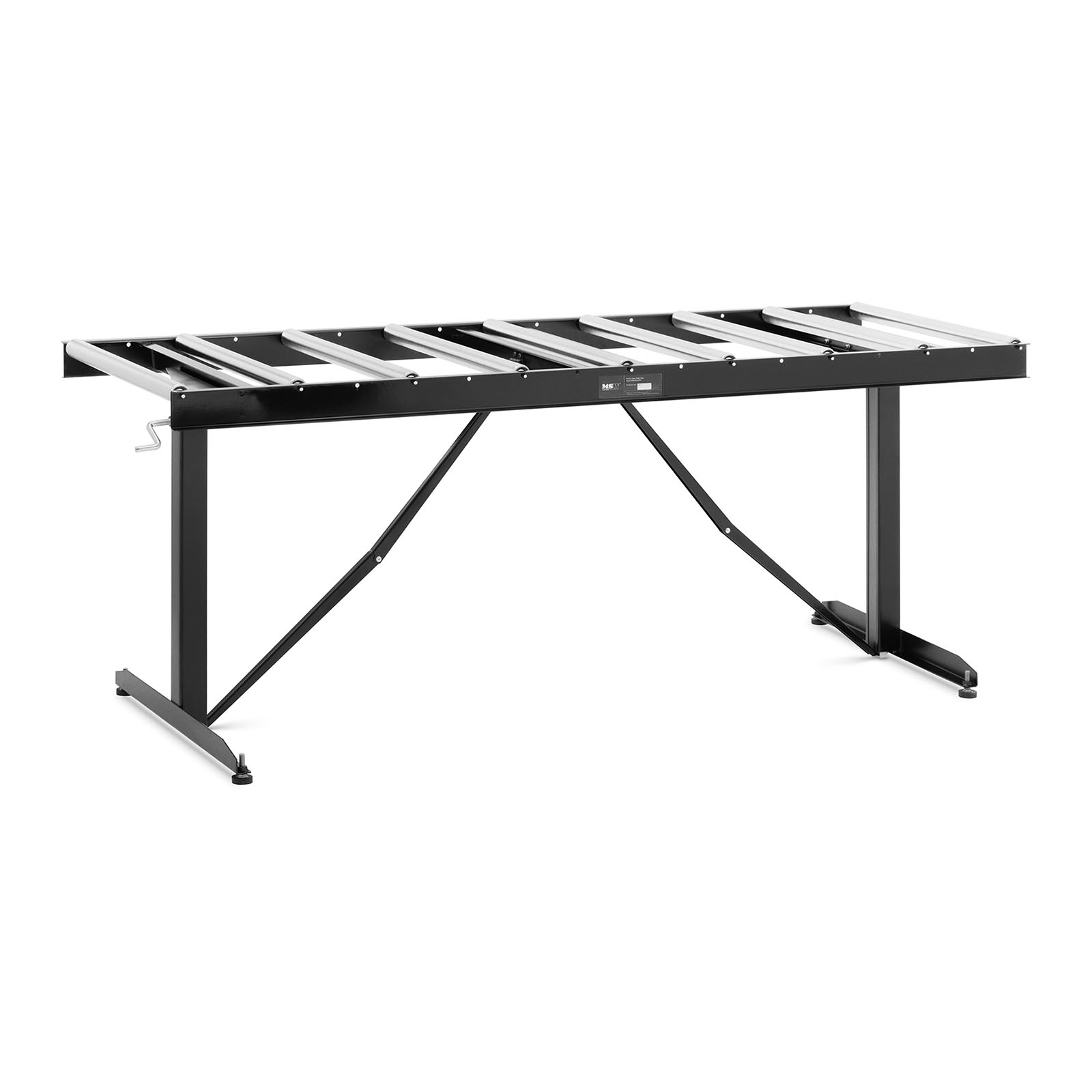 Görgős asztal - 200 kg - 168 x 60 cm - 9 görgő - állítható magasságú | MSW