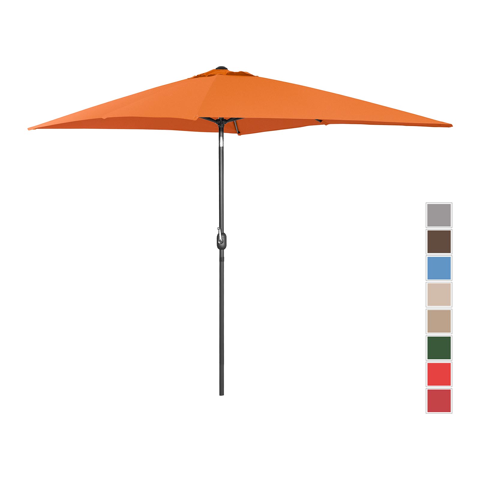Napernyő nagy - narancssárga - négyszögletes - 200 x 300 cm - dönthető | Uniprodo