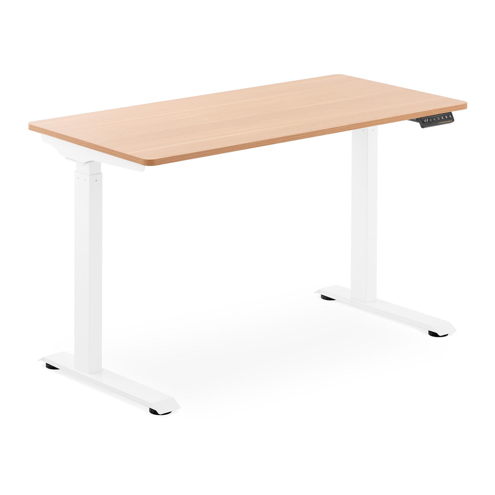 Állítható magasságú íróasztal - 90 W - 730–1233 mm - barna/fehér | Fromm & Starck