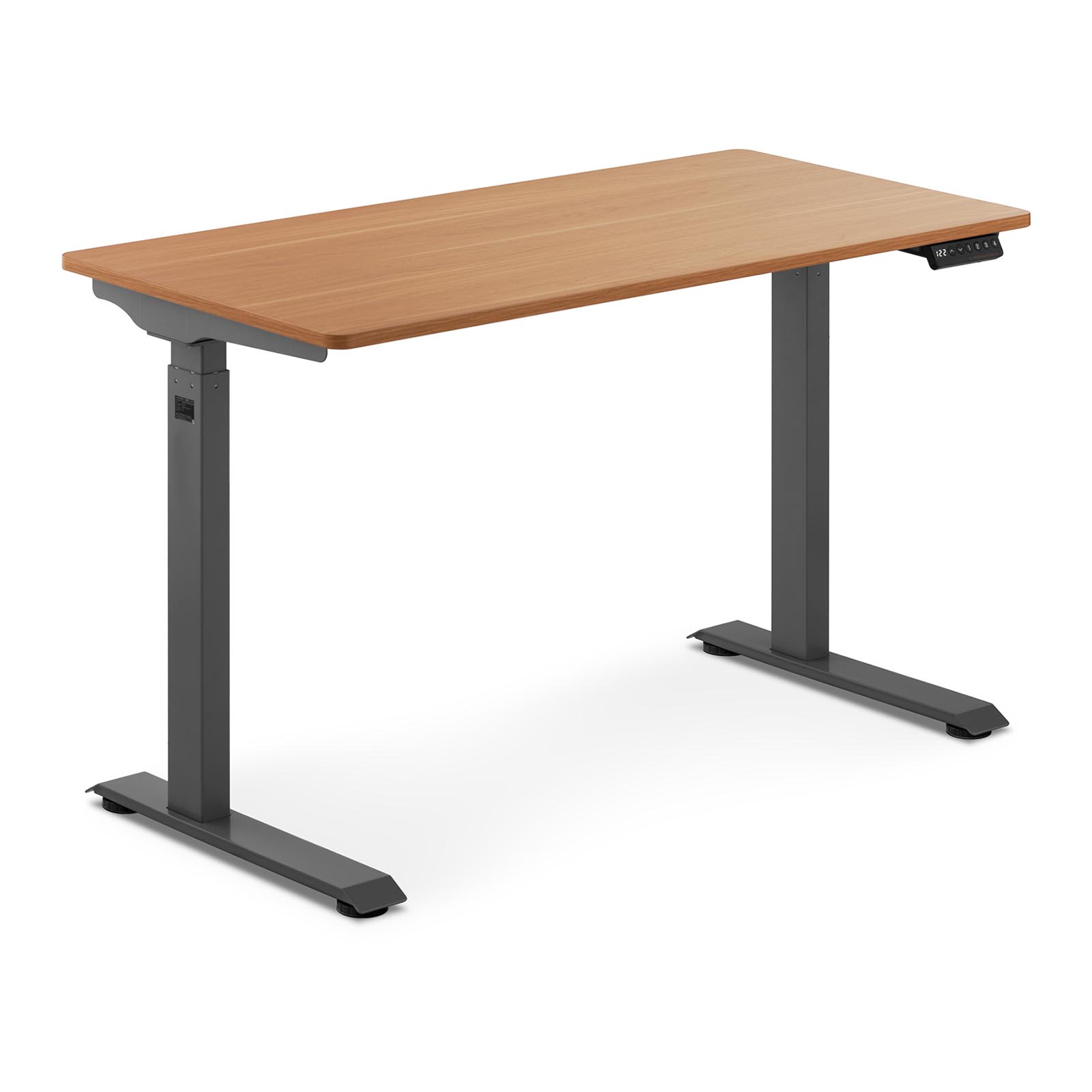 Állítható magasságú íróasztal - 90 W - 730–1233 mm - barna/szürke | Fromm & Starck